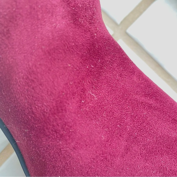 Burgundy Suede Ankle Boots - Size 39/US 8 - H&M Excellent Condition - Picture 9 of 14